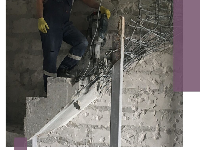 Демонтаж металлических и бетонных лестниц в Климовске