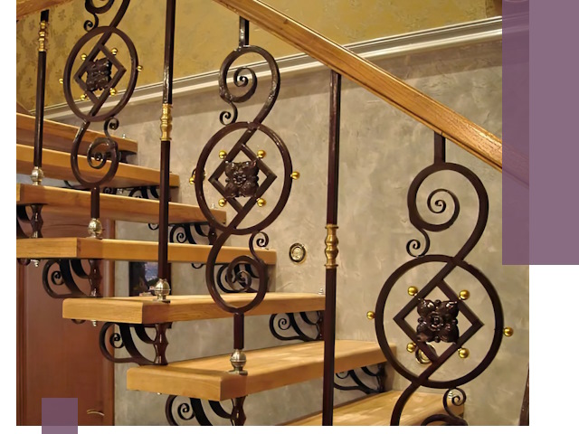 Изготовление кованых лестниц под ключ в Климовске