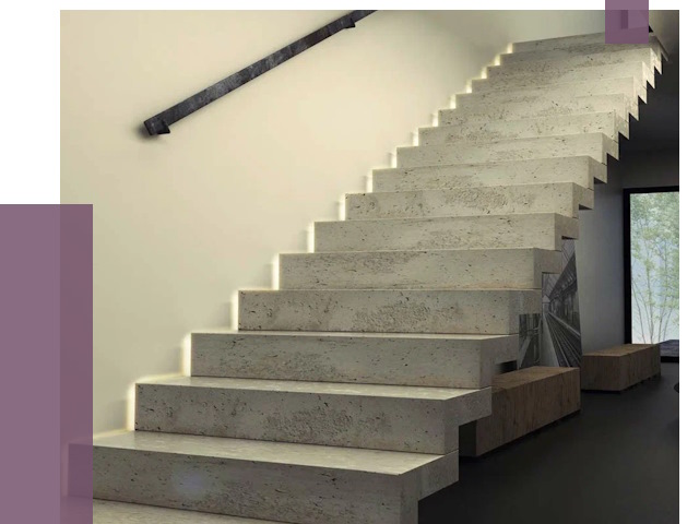 Облицовка бетонных лестниц в Климовске от 4558 руб/м2