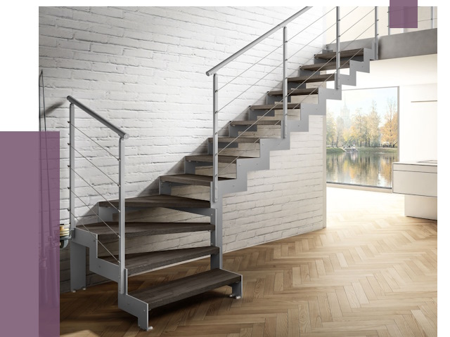 Г-образные лестницы под ключ в Климовске от 36714 руб. | ПРОЛЁТ-Клс