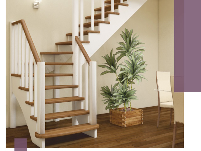 Г-образные лестницы под ключ в Климовске — изготовление и монтаж