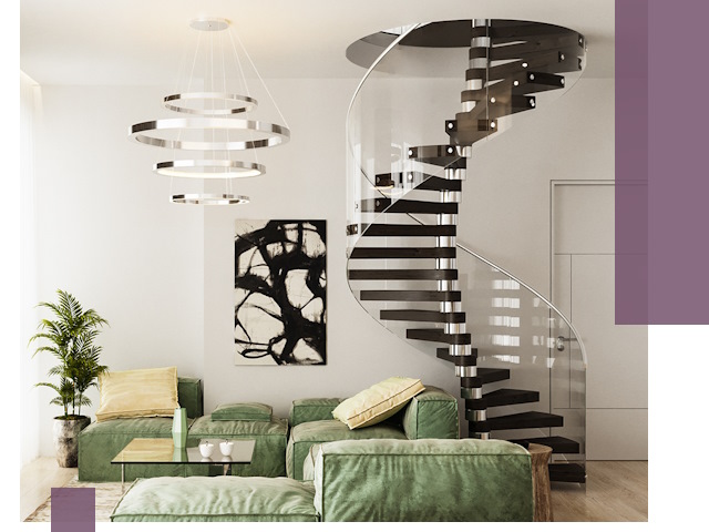 Лестницы для двухуровневой квартиры в Климовске — изготовление и монтаж