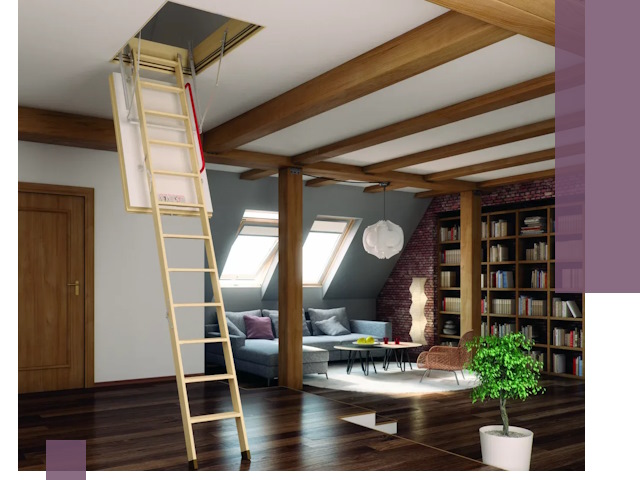 Чердачные лестницы под ключ в Климовске: изготовление и монтаж