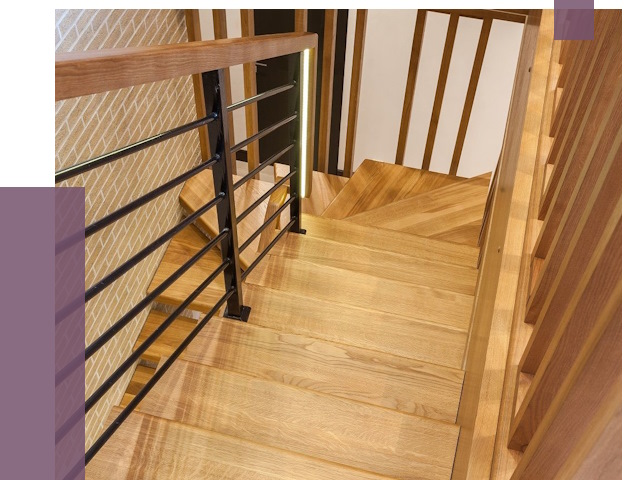 Лестницы из ясеня в Климовске под ключ от 9925 руб. 