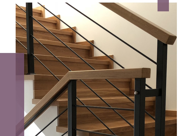 Обшивка металлической лестницы деревом в Климовске от 4304 руб.