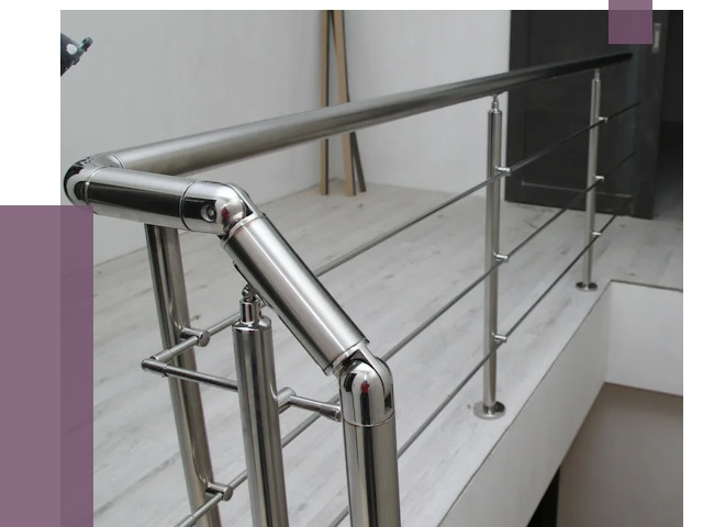 Перила из нержавеющей стали в Климовске от 8913 руб. под ключ | ПРОЛЁТ-Клс