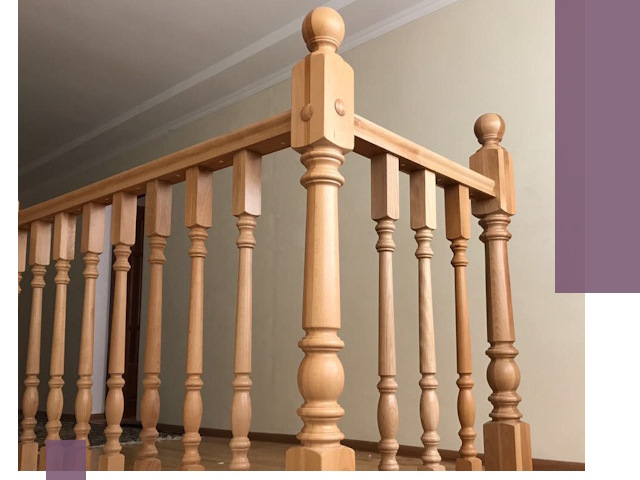 Деревянные перила на заказ в Климовске: монтаж и изготовление