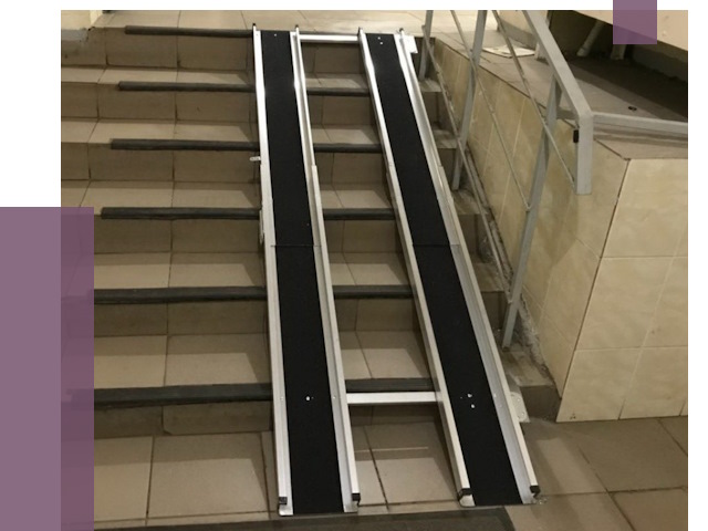 Установка пандуса в подъезд в Климовске от 7900 руб. под ключ | ПРОЛЁТ-Клс