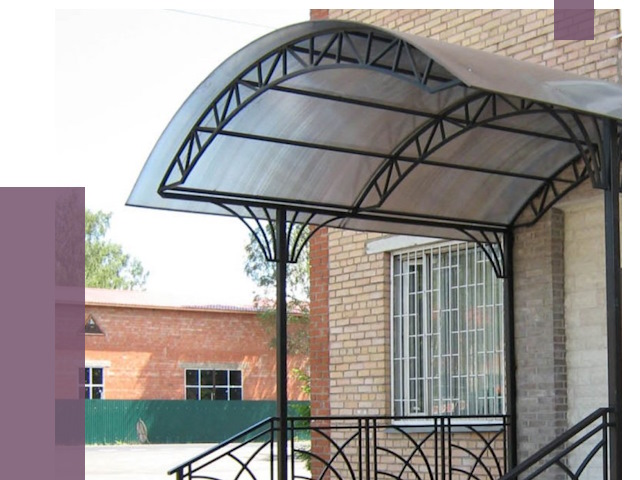 Металлические навесы и козырьки в Климовске от 12660 руб.