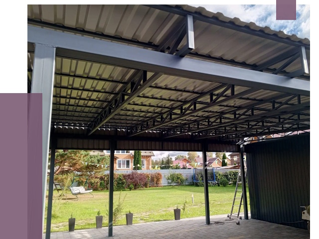 Монтаж навесов в Климовске от 7292 руб. — установка навеса | ПРОЛЁТ-Клс