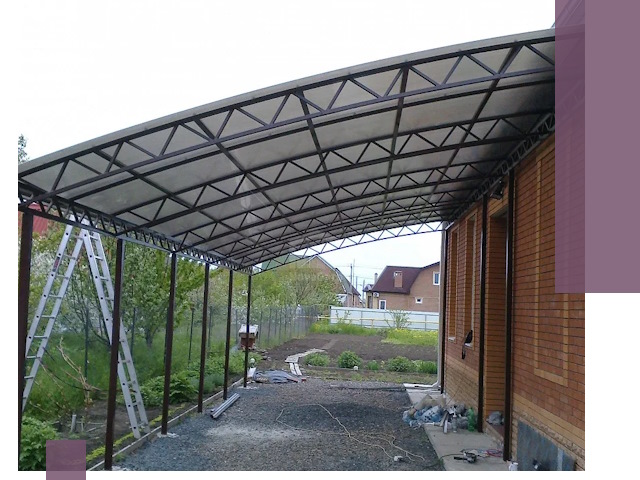 Профессиональный монтаж навесов под ключ в Климовске