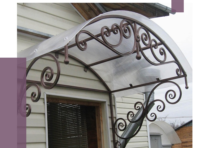 Изготовление козырьков в Климовске от 7292 руб. — заказать | ПРОЛЁТ-Клс