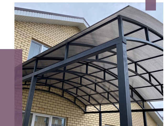 Монтаж козырьков в Климовске от 11394 руб. | ПРОЛЁТ-Клс