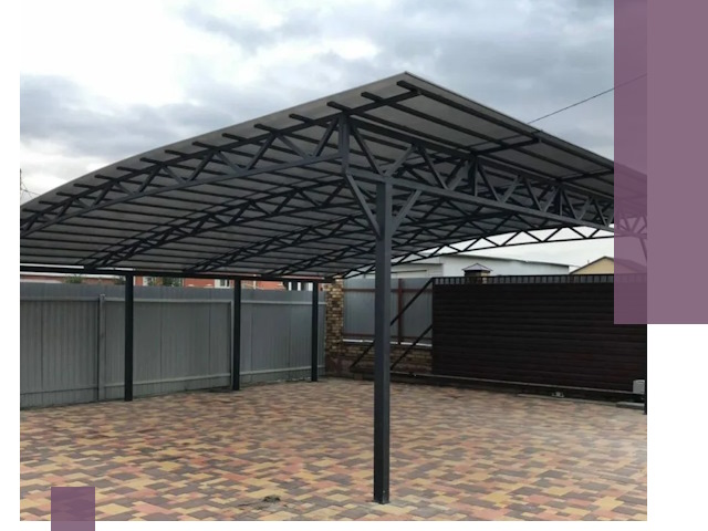 Недорогие навесы под ключ в Климовске — изготовление и монтаж