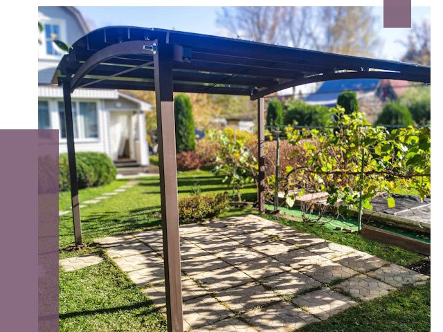 Навесы для дачи в Климовске от 12609 руб. под ключ — ПРОЛЁТ-Клс