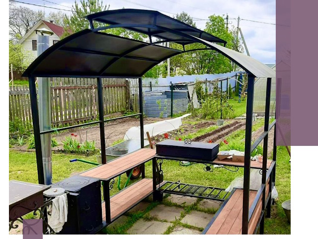 Навесы для барбекю в Климовске: изготовление, монтаж и демонтаж