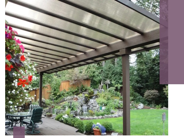 Навесы из поликарбоната под ключ в Климовске быстро и надёжно