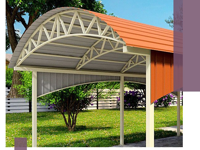 Навесы из профнастила под ключ в Климовске — установка и монтаж