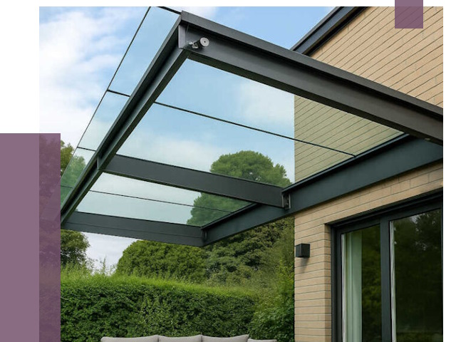 Стеклянные навесы и козырьки в Климовске от 12154 руб.