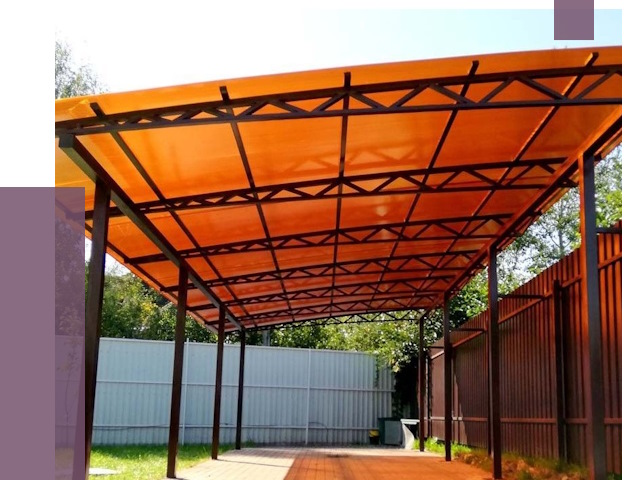 Односкатные навесы под ключ в Климовске от 13014 руб. 