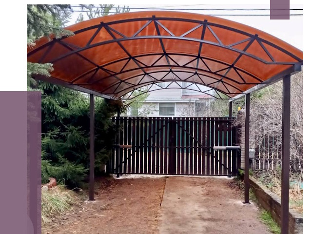 Арочные навесы в Климовске от 12609 руб. — изготовление и монтаж | ПРОЛЁТ-Клс