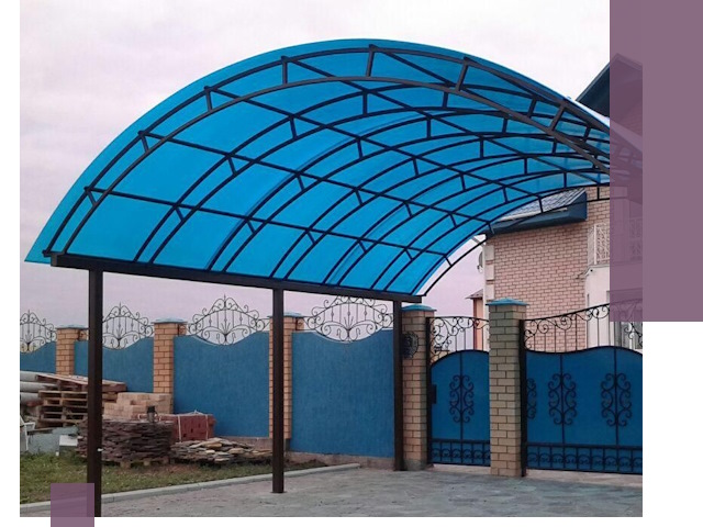 Арочные навесы под ключ в Климовске — изготовление и монтаж