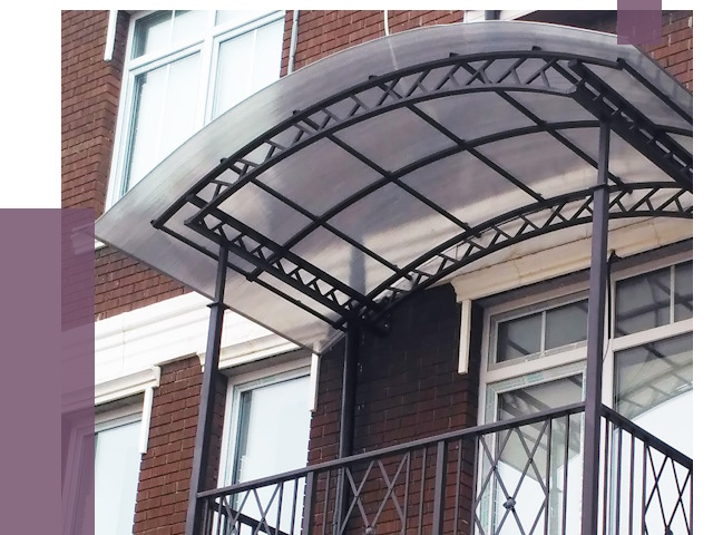 Козырьки над балконом в Климовске от 8558 руб. | ПРОЛЁТ-Клс