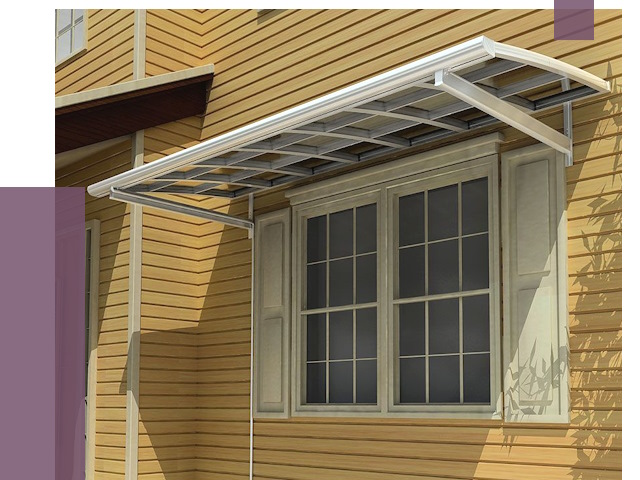 Козырьки над окнами в Климовске от 7545 руб. — монтаж, покупки | ПРОЛЁТ-Клс