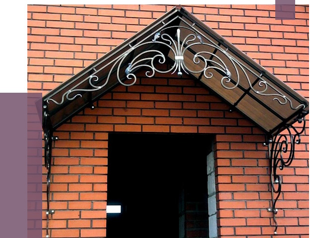 Металлические козырьки в Климовске от 10584 руб. 