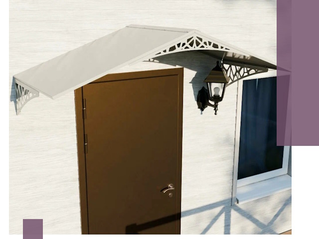 Металлические козырьки на входы и террасы в Климовске