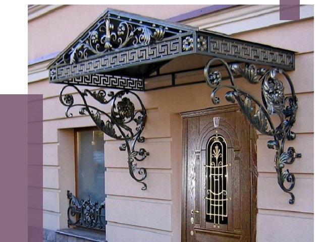 Кованые козырьки в Климовске под ключ от 12609 руб. — ПРОЛЁТ
