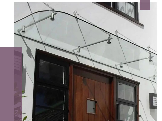 Стеклянные козырьки в Климовске от 18737 руб. | ПРОЛЁТ-Клс