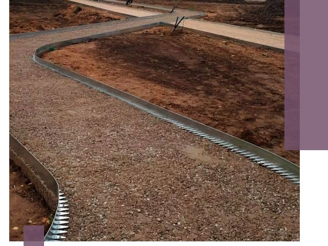 Металлические бордюры под ключ в Климовске — изготовление и монтаж