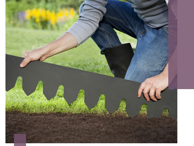 Металлические бордюры для газона в Климовске — изготовление и монтаж