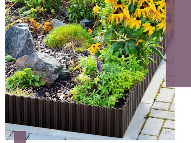 Металлические бордюры для клумб в Климовске — производство и монтаж