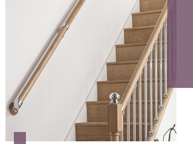 Пристенные поручни из стали и нержавейки под монтаж в Климовске